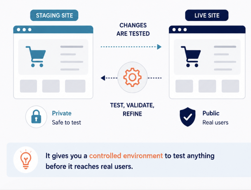 staging vs live environments